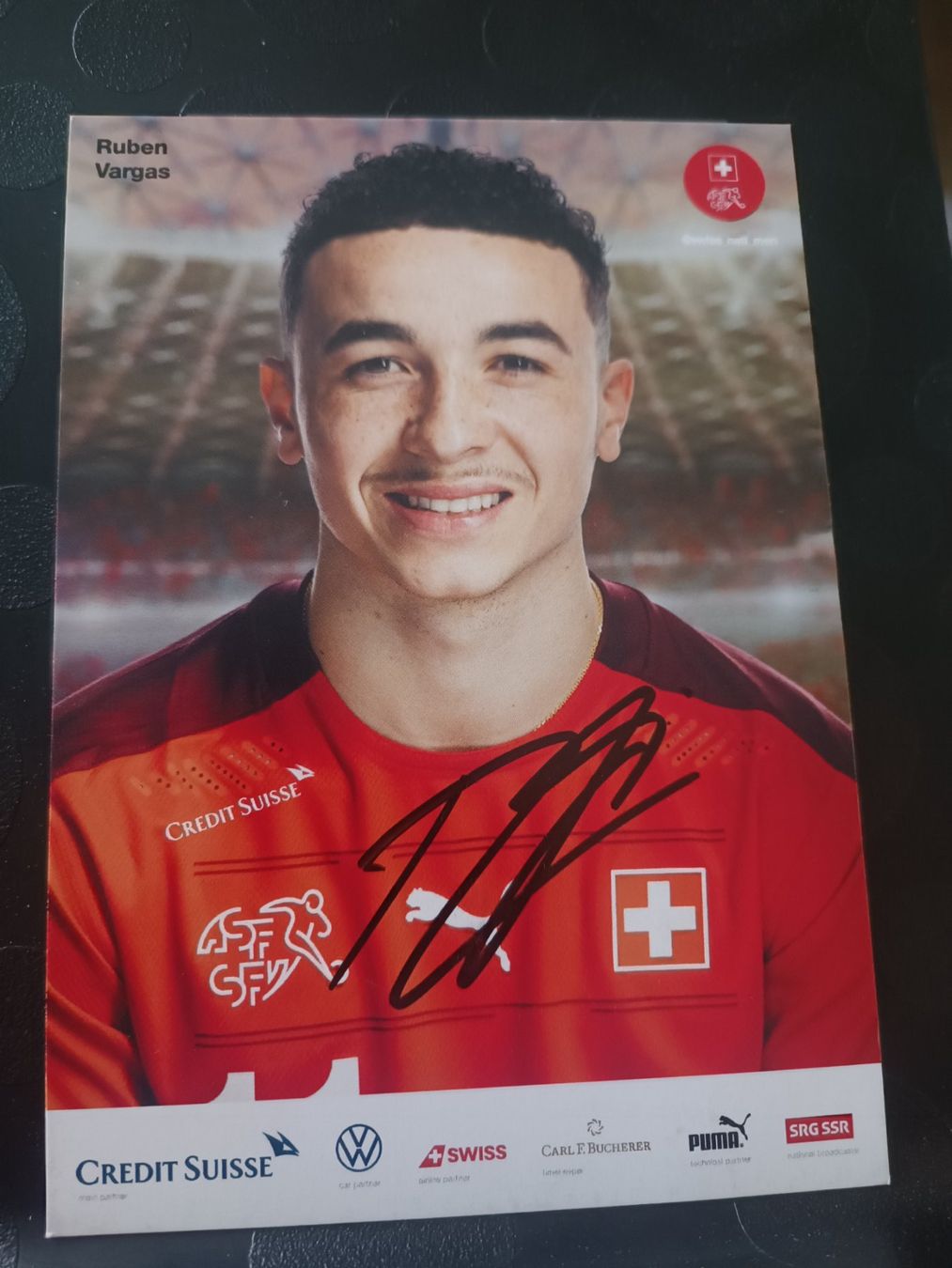 Autografi: Ruben Vargas - handsignierte SFV Autogrammkarte – Usato da Menziken venduto da Artographs