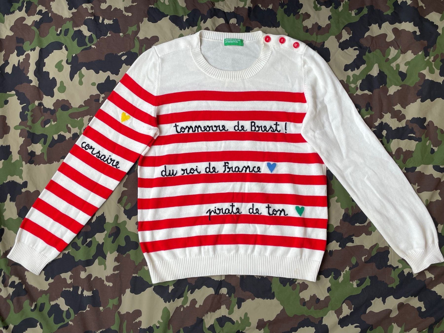 Benetton Maglioni & Felpe: Benetton Pullover Marinère Tintin Captain Haddock  Sz M – Usato da Zürich venduto da le_souk