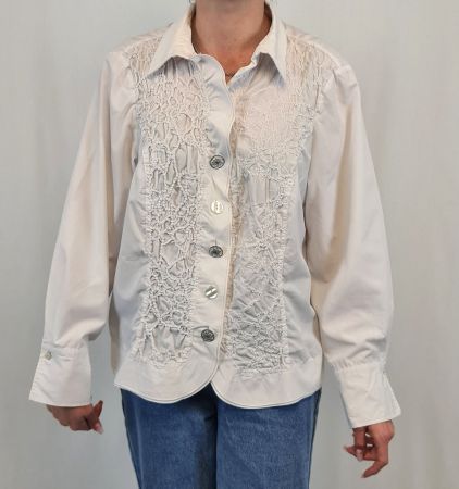 Chemisier blanc en coton 35%coton taille 44-46