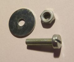 35 Stück DIN 84 Schraube M3x12 mm, mit Mutter + Scheibe