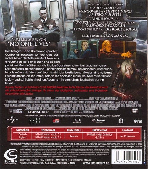 Tous les DVDs: Clive Barker's Midnight Meat Train (Blu-ray) – Neuf (Voir description) à Volketswil par Fraese1 1