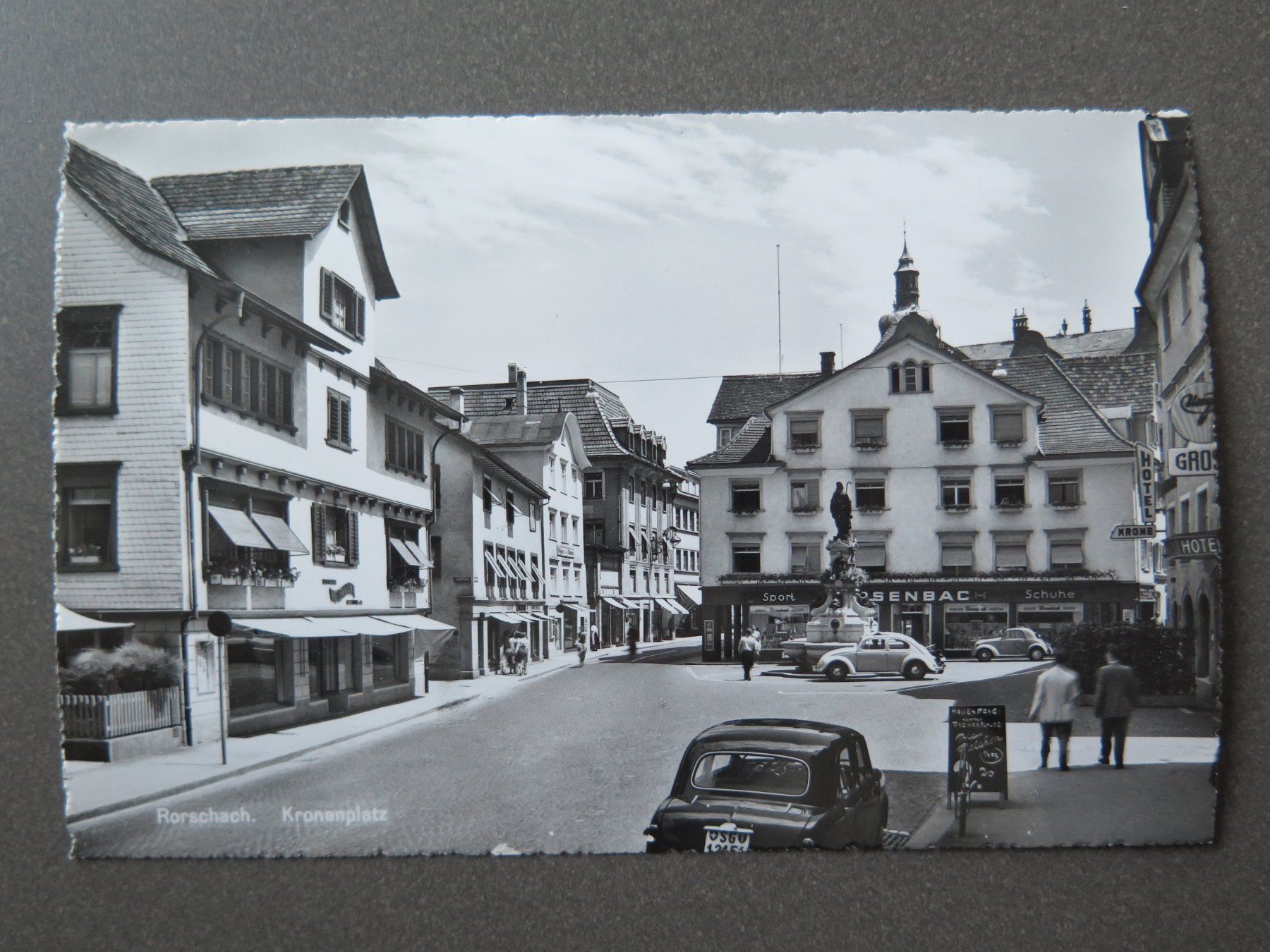 Cartoline postali: RORSCHACH - KRONENPLATZ - U.A. VW-KÄFER – Usato da Wittenbach venduto da lipasal