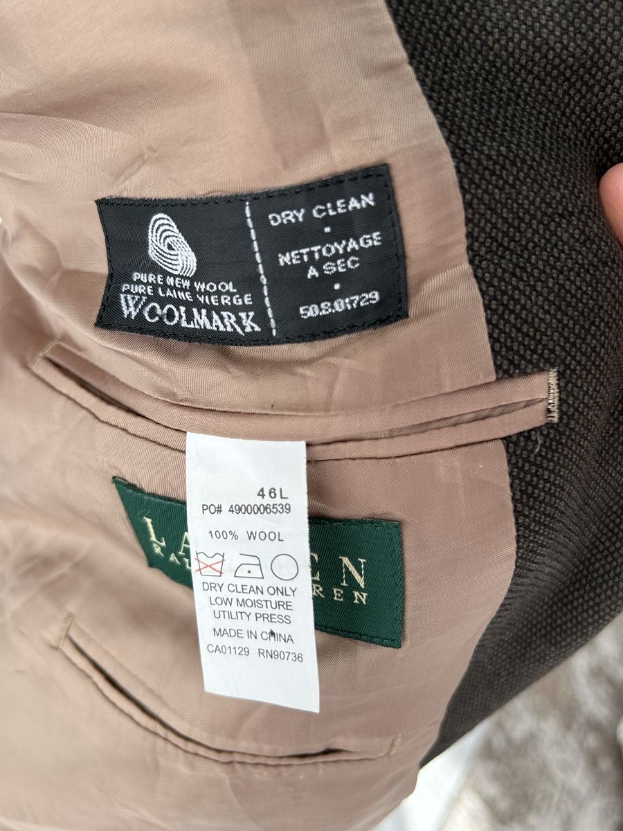Ralph Lauren Giacche: Ralph Lauren Wool Blazer - Dark Brown - Size 46L – Nuovo (secondo la descrizione) da Saland venduto da ele_vc96 5