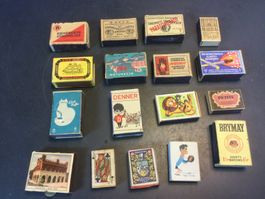 Alte Zündholzschachteln Sammlung, Diverse Sujets