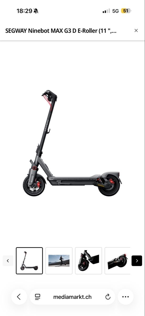 Scooter: SEGWAY Ninebot MAX G3 D E-Scooter – Nuovo (secondo la descrizione) da Bronschhofen venduto da liv_scy2