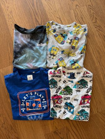 4 x einzigartige T-Shirts für Kinder, Gr. 13 - 14 Jahre