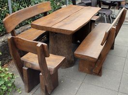 Eichenholz-Sitzgruppe Set