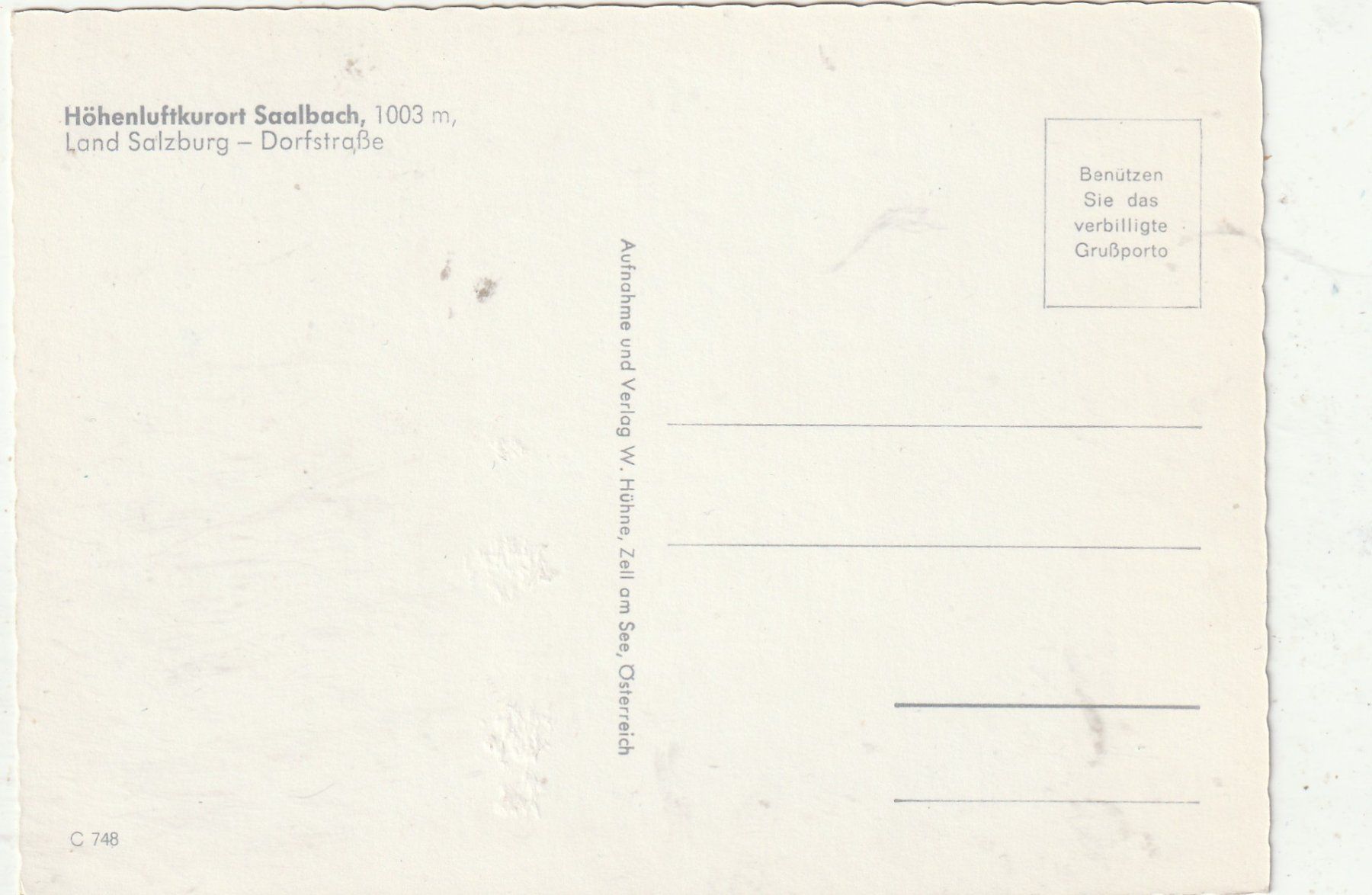 Cartoline postali: Saaldbach – Usato da Lumbrein venduto da made02 1