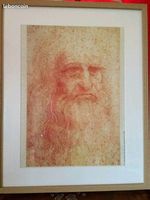 Gravure Autoportrait Léonard de Vinci