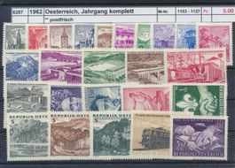 1962 Österreich, Jahrgang komplett, ** postfrisch