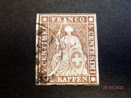 Strubel, 22D, SBK, CHF 50.00, 2-K Stempel, Schnittfehler