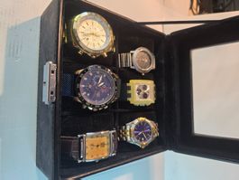Uhrenbox mit 6 Herrenuhren
