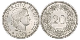 20 Rappen von 1883 (unzirkuliert)