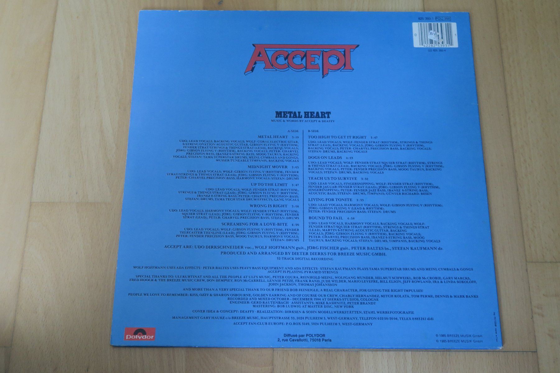 Schallplatten: Accept – Metal Heart – Gebraucht aus Thun von Karibu70 1