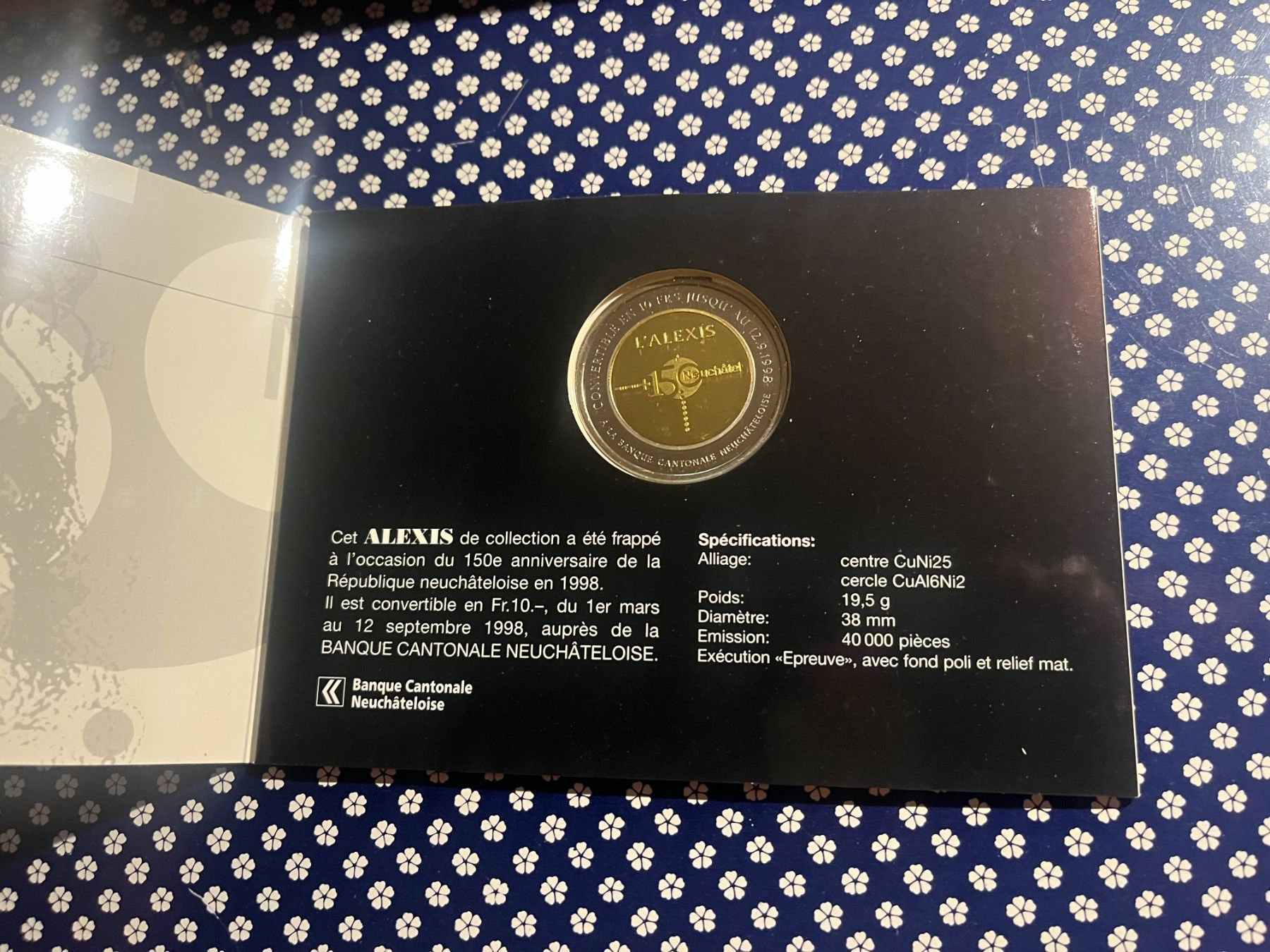 Alle Münzen: Folder Alexis Neuchatel – Neu und originalverpackt aus Arch von Noah819 1