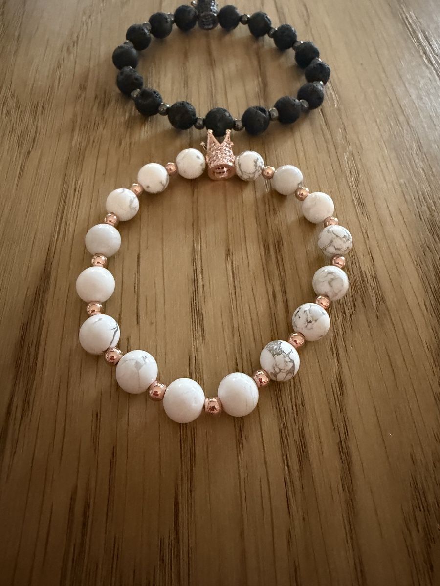 Bracciali & Braccialetti: Set Armbänder Lavastein Krone neu – Nuovo e nell'imballaggio originale da Bassersdorf venduto da Sandy456 1