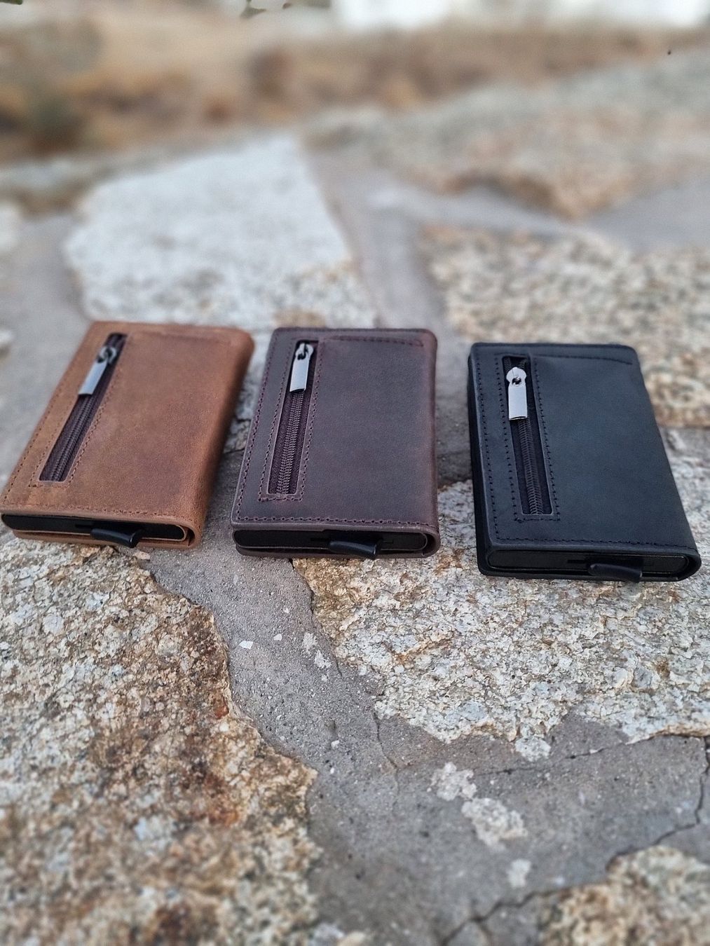 Portefeuilles: Slim Wallet Beige, mit Kartenhalter + Münz  | RFID Schutz – Neuf (Voir description) à Zürich par Simfy-Wallets 6