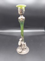 Jugendstil Kerzenhalter mit Silberverzierung