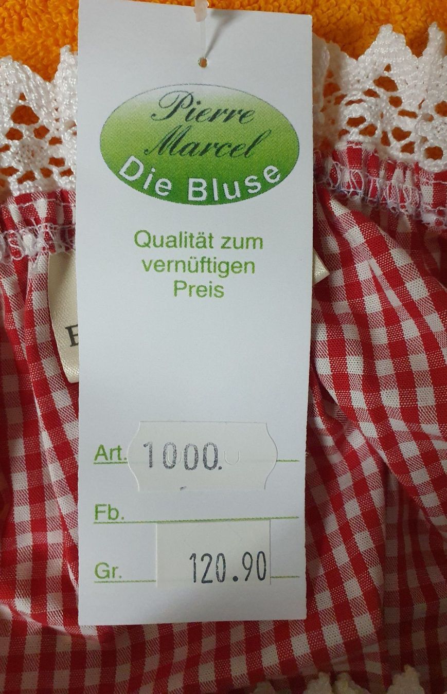 Camicette: Neu: Dirndl Bluse Gr. 42 / Eigendesign Edler Weiss / 100% BW – Nuovo (secondo la descrizione) da Muri AG venduto da Edlerweiss 7
