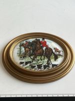 Ovalbild Jagd mit Pferden und Hunden (S12)