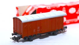 BRAUNER K3 GEDECKTER WAGEN  SBB VON HAG GANZ METALL(E)