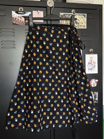 Cute Floral Wrap Skirt