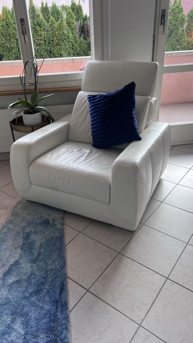 Sofas: Polstergruppe - Weiss - Echtleder – Gebraucht aus Uetendorf von Yves_04 1