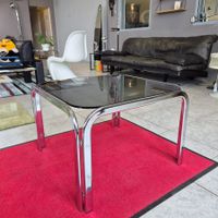 1970s Chrom-Glastisch Coffee-Table Vintage Beistelltisch