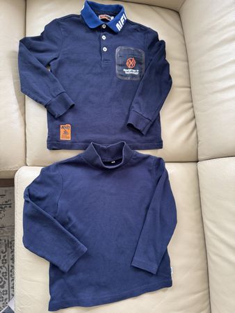 2 Langarmshirts blau Original Marines 116 guter Zustand