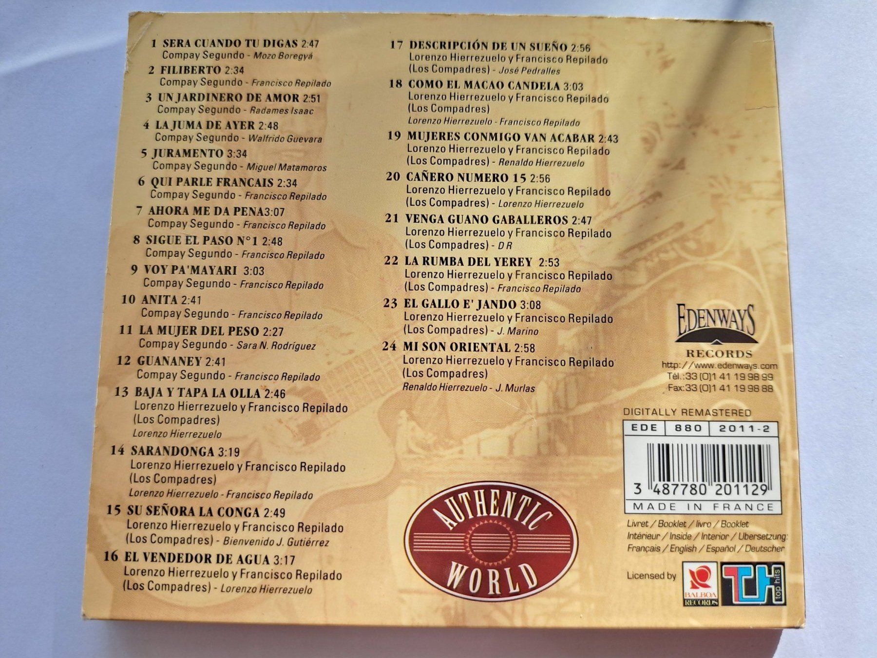 CD: Cd Compay Segundos - Los Compadres  – Usato da Pully venduto da bro_n52j 1