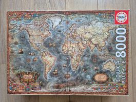 Puzzle Weltkarte 8000 Teile Educa - Komplett