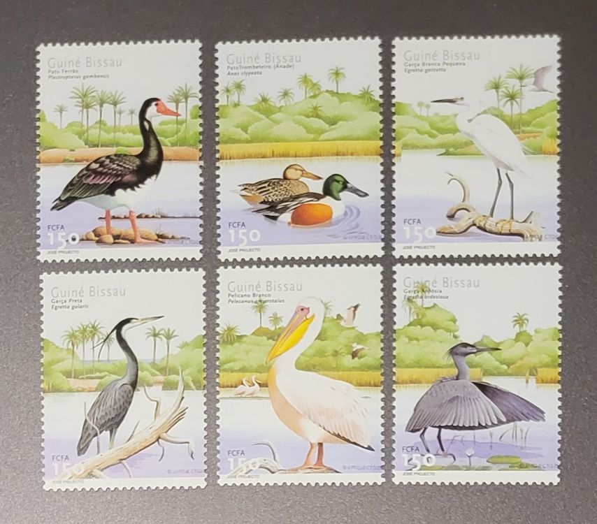 Briefmarken-Set Guinea-Bissau 2001 Greifvögel – Postfrisch MNH, Katalog-Nr. 1446-1451 (Prophila Collection)