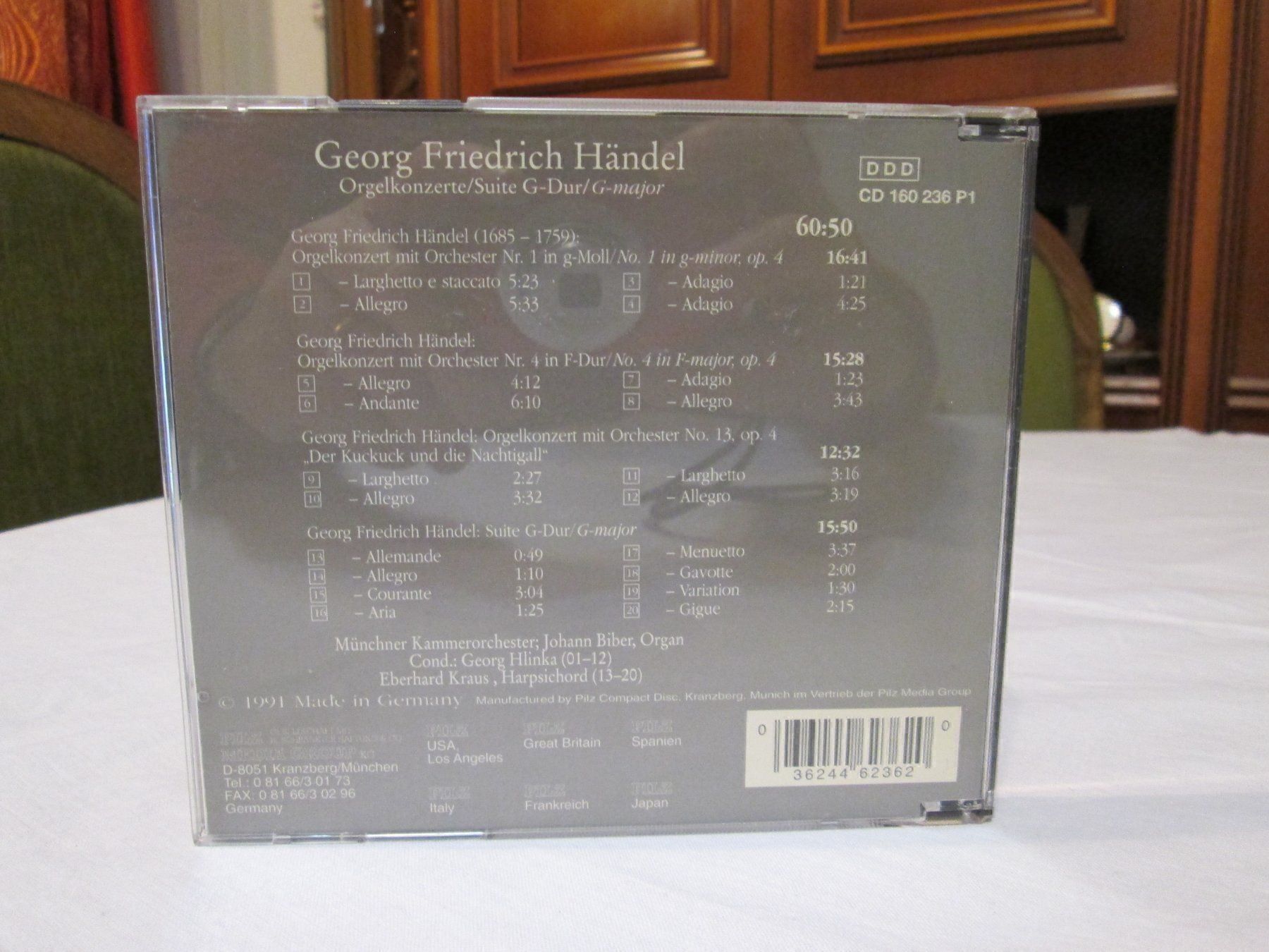 CD: CD VIENNA MASTER SERIES G.F. HäDEL 1990 – Usato da la Chaux-de-Fonds venduto da Lampe 2