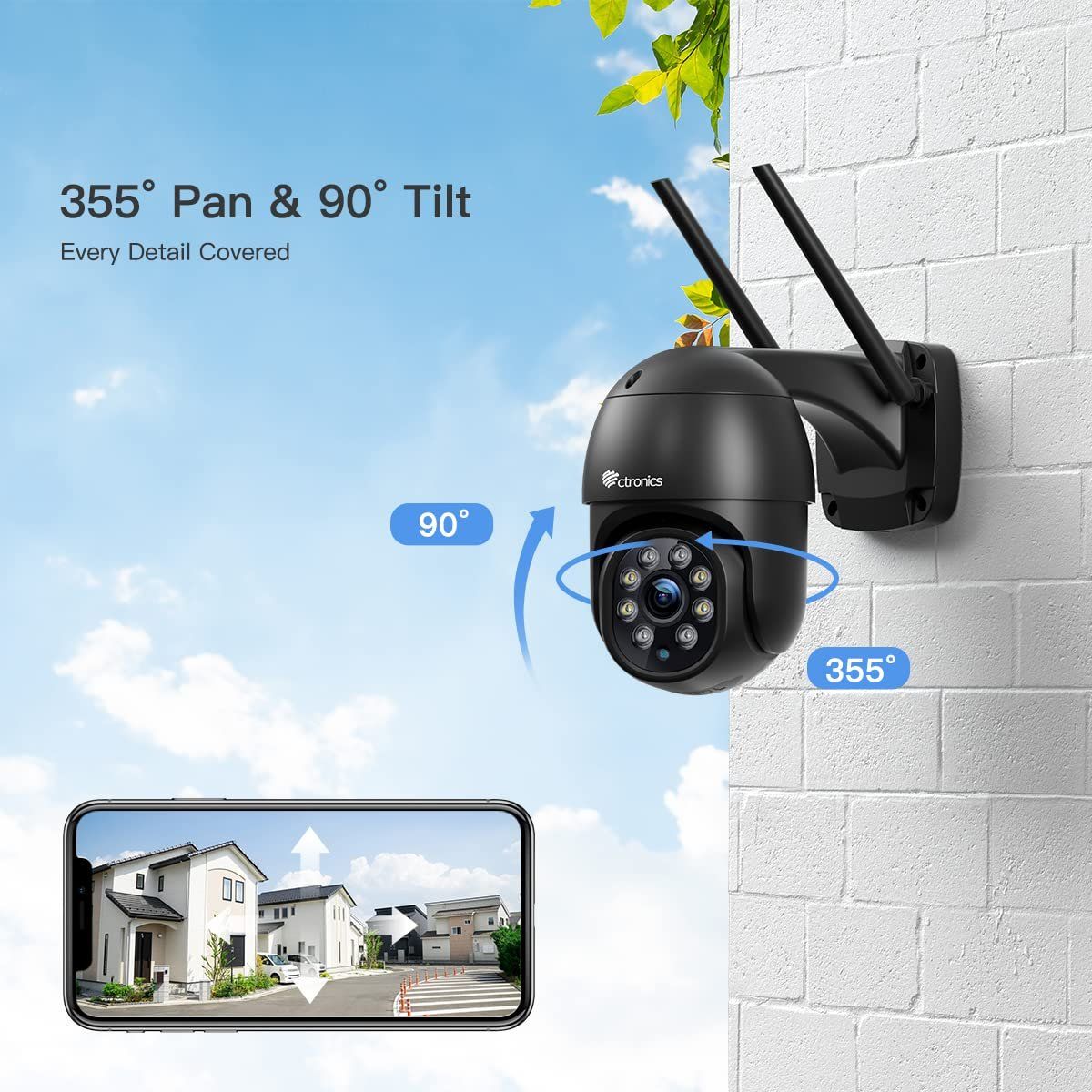 3 MP PTZ Überwachungskamera IP Kamera für aussen mit WiFi (Neuf avec ...