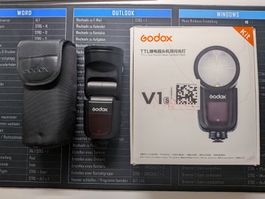 Godox V1s Blitzlicht Sony inkl. Tasche (Rundkopf)