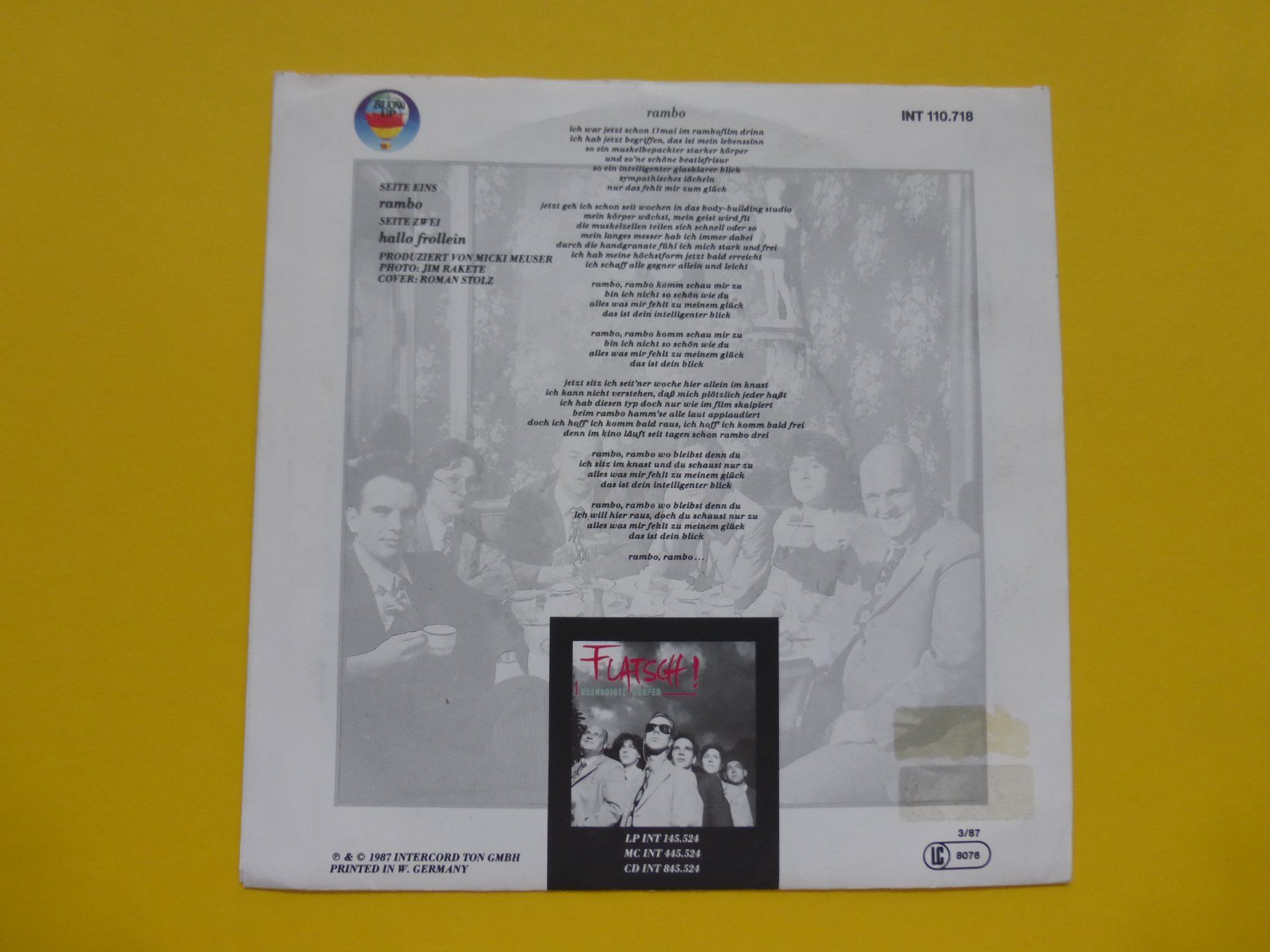 Dischi in vinile: Flatsch! – Rambo – Usato da Zürich venduto da Swiss57 1