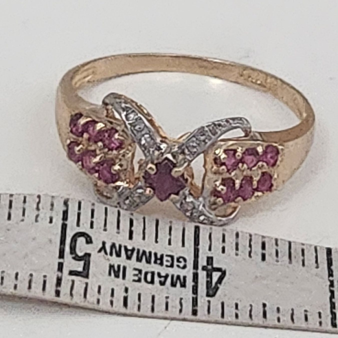 Anelli: 585 Gold Ring + Rubinen & Diamanten – Usato da Binningen venduto da lieblingsstyle 3