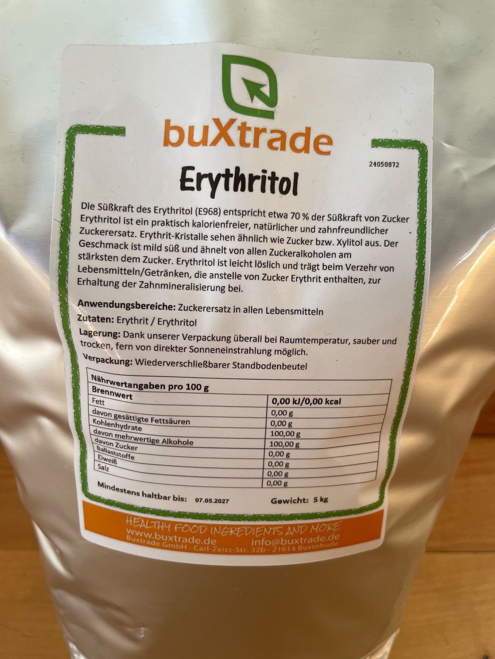 Cucine complete: Erythritol 5kg (Erythrit) – Nuovo e nell'imballaggio originale da Uznach venduto da nat_z9bb 1