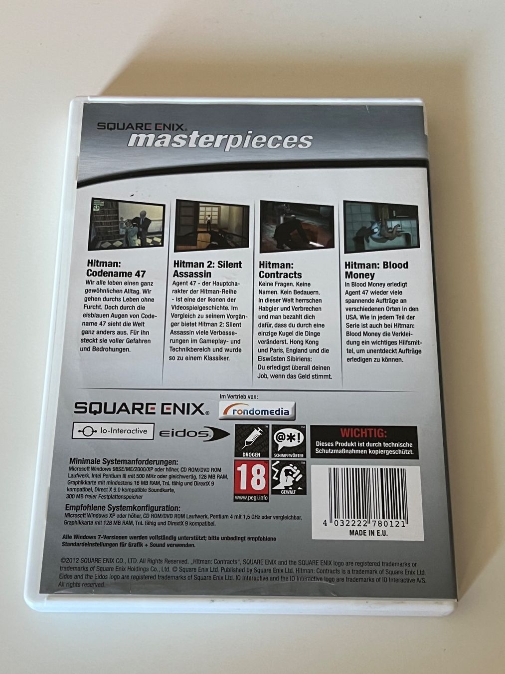 Spiele: Hitman Masterpieces PC DVD-ROM Top Zustand – Gebraucht aus Altstätten SG von sheamus 1