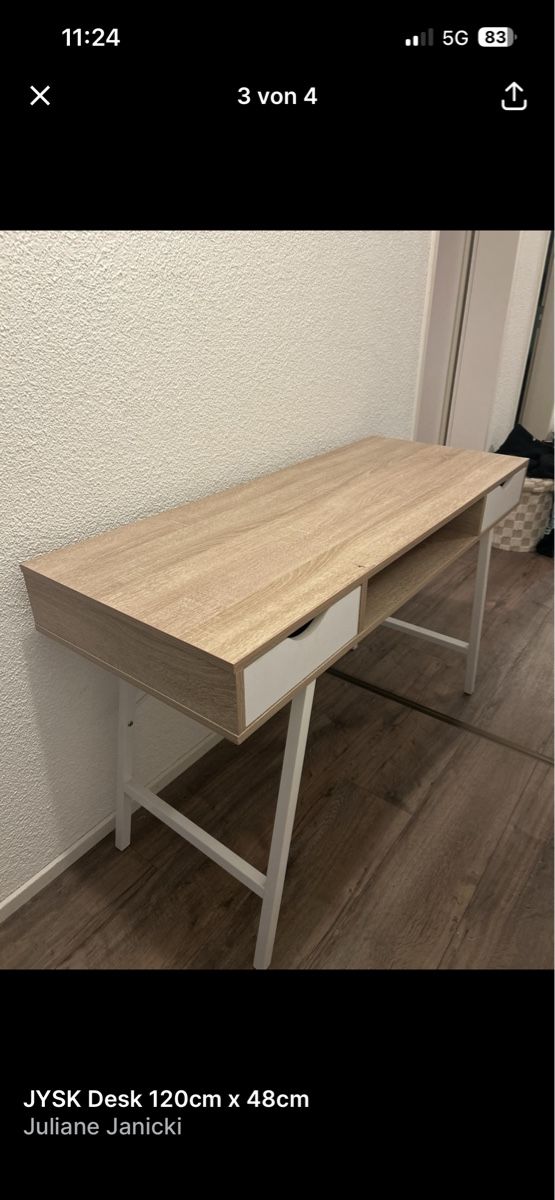 Jysk Tavoli: JYSK Tisch mit Schubladen, 120x48cm – Usato da Ermensee venduto da Juleess 2