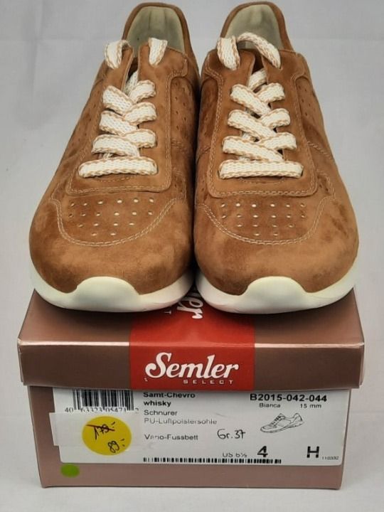 Scarpe da donna: SEMLER Samt Chevro Schnürschuh Sneaker whisky Gr. 37 – Nuovo e nell'imballaggio originale da Seuzach venduto da VT-Collections1 8