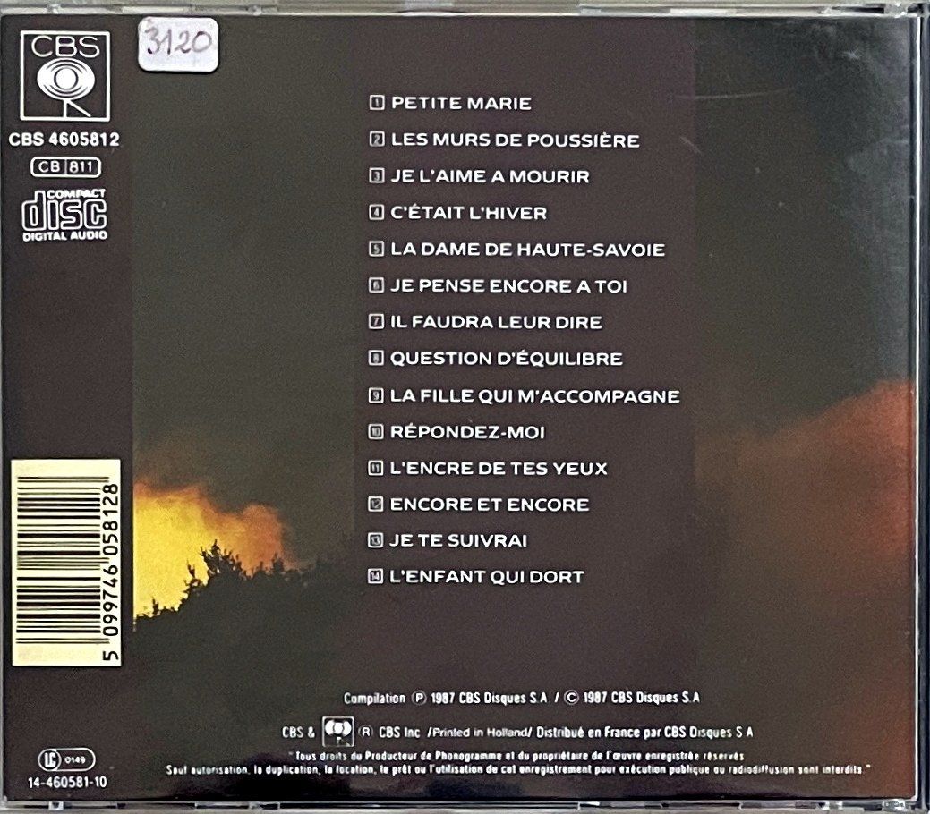 CDs: Francis Cabrel 2 CD's - Sarbacane & 77-87 – D'occasion à Savagnier par Ne2065 2