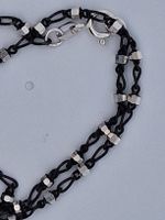Neue kette silber 925 geschwarz und GlanzTeilen 2.5 mm 45 cm