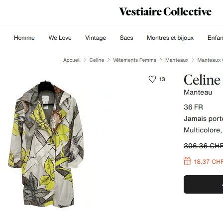 Celine Cappotti: Mantel Celine .38 manteau – Usato da Collonges venduto da Auganien 5