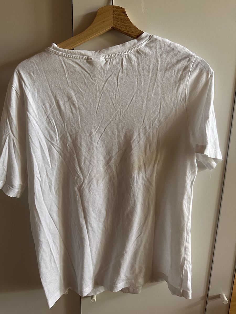 H&M T-shirt: Tshirt Baumwolle weiss Gr. M – Usato da Münsingen venduto da Secondhand89 2
