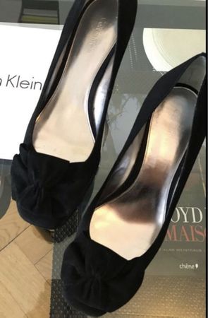 Black Calvin Klein Suede Wedges 39