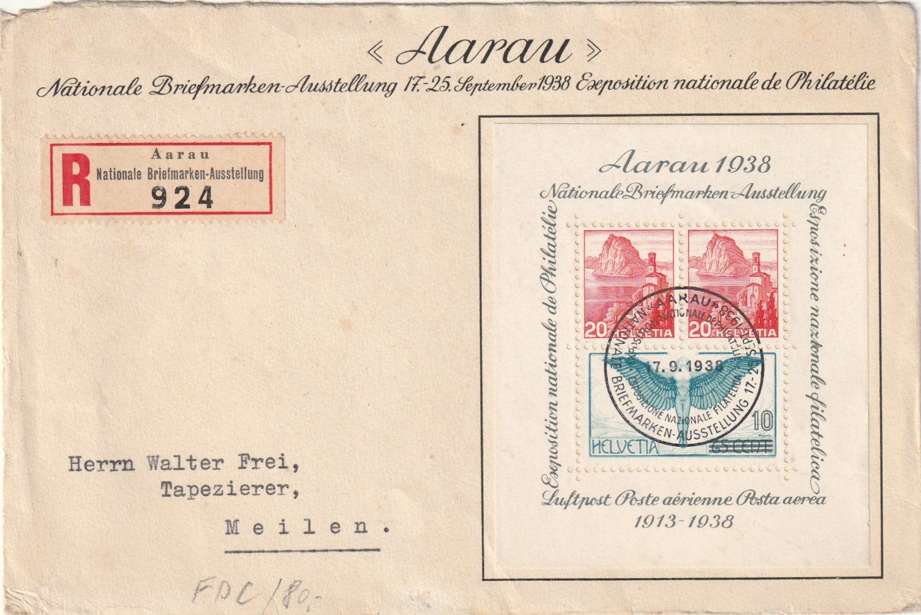 Tutti i francobolli: R-FDC Zu. Nr. W11 – Usato da Rorschacherberg venduto da fratovi2