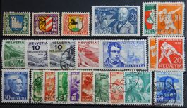 Schweiz PJ ex. Kat. 53-92 */gest. 1930/39