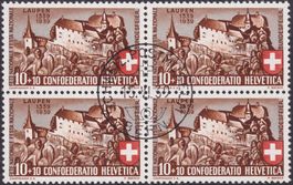 1939, Pro Patria, B2, Viererblock ERSTTAG von BERN +signiert