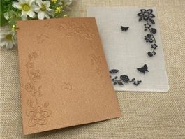 Prägeschablone Nr.348, Blumen,Schmetterling(Sizzix geeignet)
